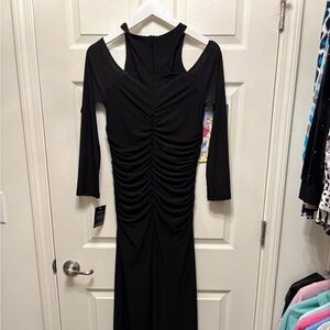 Boston Proper Black Long Sleeve Dress